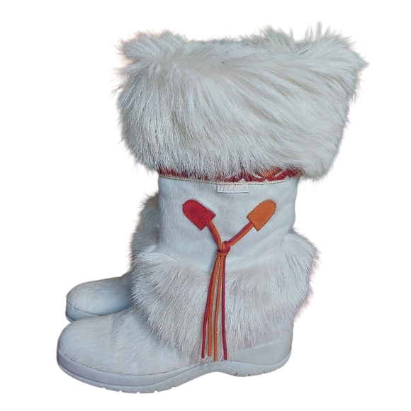 Vintage Tecnica Goat Fur Sherpa Lined Apres Ski Boots Italy Women's Size 9 US - Picture 15 of 16